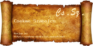 Csekme Szabolcs névjegykártya